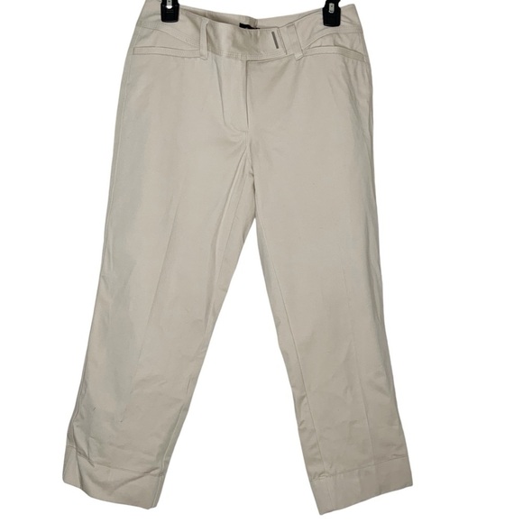 White House Black Market slim crop khaki pants. Size 6 - Picture 1 of 6